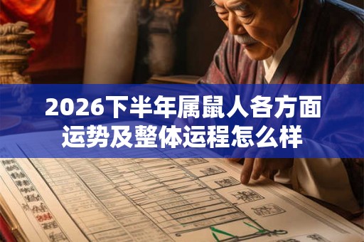 2026下半年属鼠人各方面运势及整体运程怎么样 2026下半年属鼠人各方面运势及整体运程怎么样