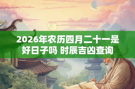 2026年农历四月二十一是好日子吗 时辰吉凶查询