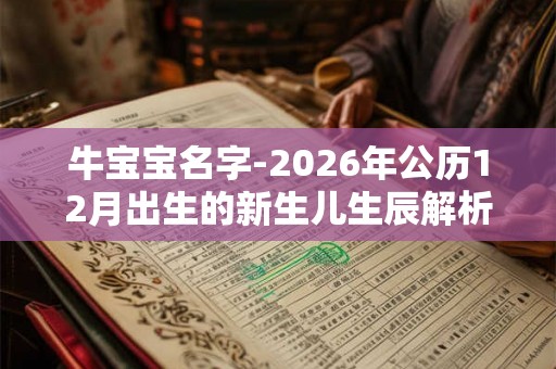 牛宝宝名字-2026年公历12月出生的新生儿生辰解析与八字起名 牛宝宝名字-2026年公历12月出生的新生儿生辰解析与八字起名