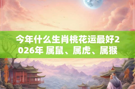 今年什么生肖桃花运最好2026年 属鼠、属虎、属猴