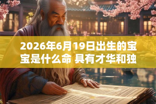 2026年6月19日出生的宝宝是什么命 具有才华和独特的触觉