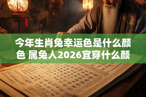 今年生肖兔幸运色是什么颜色 属兔人2026宜穿什么颜色 今年生肖兔幸运色是什么颜色 属兔人2026宜穿什么颜色