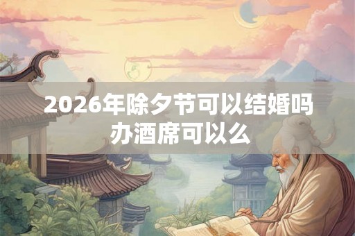 2026年除夕节可以结婚吗 办酒席可以么