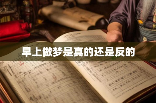 早上做梦是真的还是反的