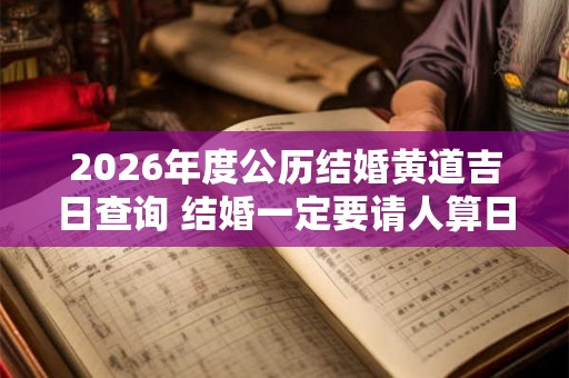 2026年度公历结婚黄道吉日查询 结婚一定要请人算日子吗