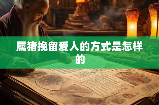 属猪挽留爱人的方式是怎样的