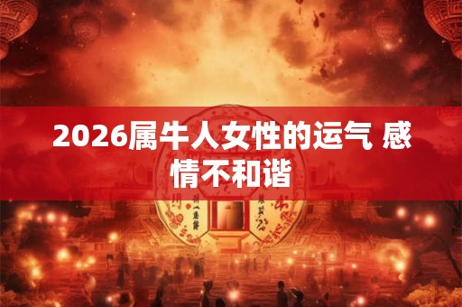 2026属牛人女性的运气 感情不和谐