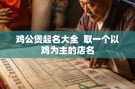 鸡公煲起名大全 取一个以鸡为主的店名 鸡公煲起名大全 取一个以鸡为主的店名