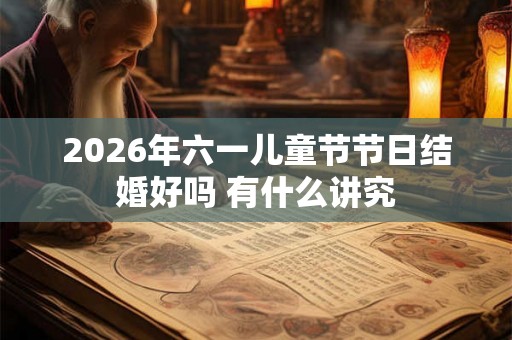 2026年六一儿童节节日结婚好吗 有什么讲究