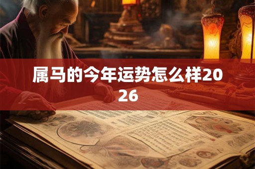 属马的今年运势怎么样2026