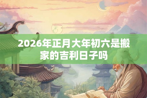 2026年正月大年初六是搬家的吉利日子吗