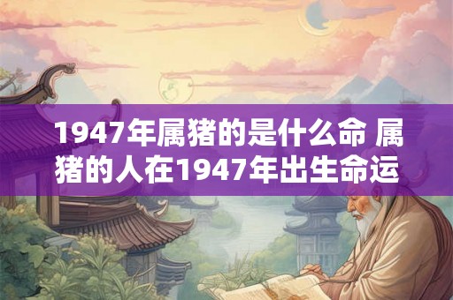 1947年属猪的是什么命 属猪的人在1947年出生命运如何
