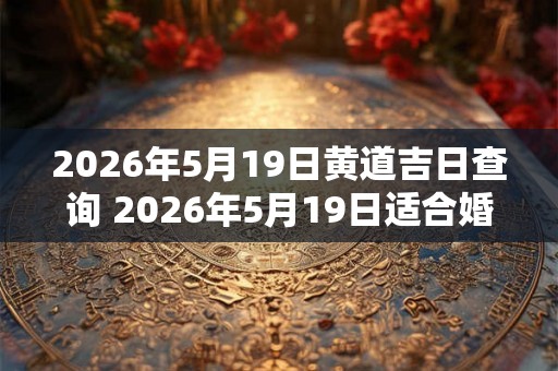 2026年5月19日黄道吉日查询 2026年5月19日适合婚礼吗 2026年5月19日黄道吉日查询 2026年5月19日适合婚礼吗