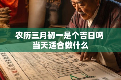 农历三月初一是个吉日吗 当天适合做什么