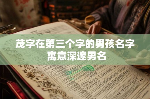 茂字在第三个字的男孩名字 寓意深邃男名