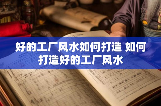 好的工厂风水如何打造 如何打造好的工厂风水