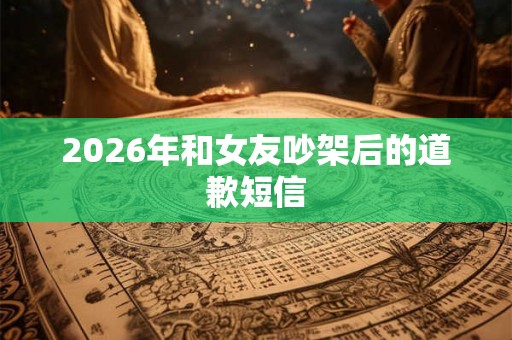 2026年和女友吵架后的道歉短信 2026年和女友吵架后的道歉短信