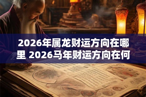 2026年属龙财运方向在哪里 2026马年财运方向在何处 2026年属龙财运方向在哪里 2026马年财运方向在何处