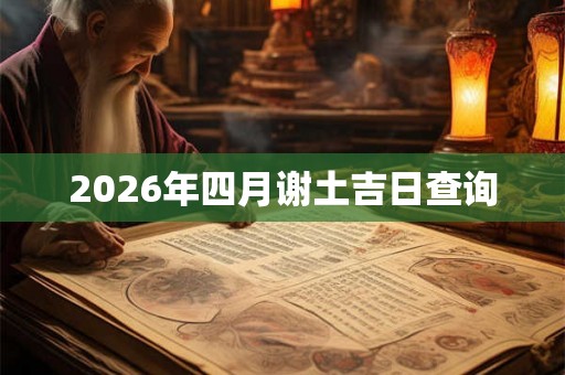 2026年四月谢土吉日查询