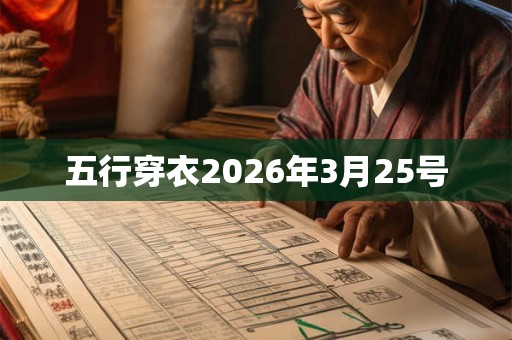 五行穿衣2026年3月25号