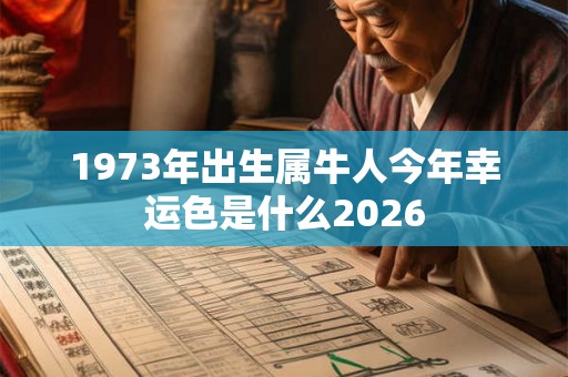 1973年出生属牛人今年幸运色是什么2026 1973年出生属牛人今年幸运色是什么2026