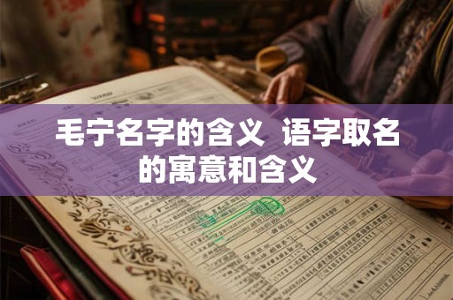 毛宁名字的含义  语字取名的寓意和含义