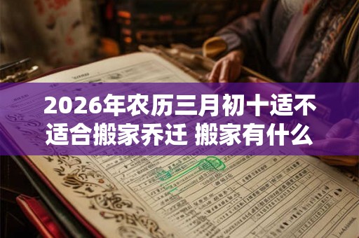 2026年农历三月初十适不适合搬家乔迁 搬家有什么禁忌 2026年农历三月初十适不适合搬家乔迁 搬家有什么禁忌