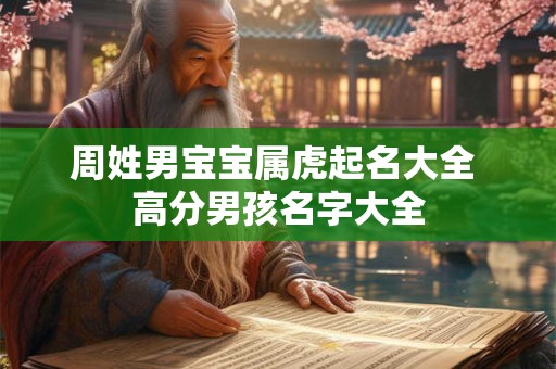 周姓男宝宝属虎起名大全 高分男孩名字大全