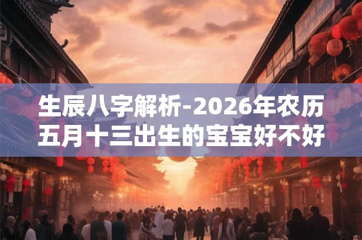 生辰八字解析-2026年农历五月十三出生的宝宝好不好