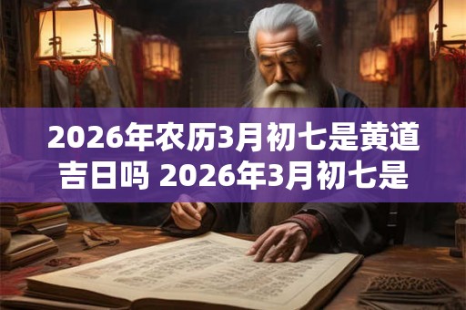 2026年农历3月初七是黄道吉日吗 2026年3月初七是黄道吉日吗