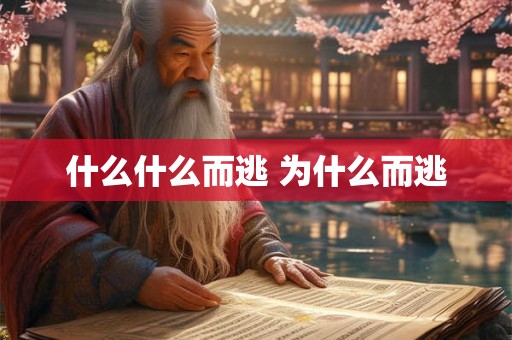 什么什么而逃 为什么而逃