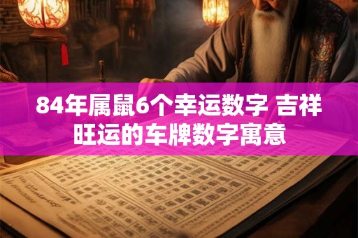84年属鼠6个幸运数字 吉祥旺运的车牌数字寓意