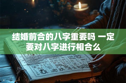 结婚前合的八字重要吗 一定要对八字进行相合么