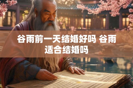 谷雨前一天结婚好吗 谷雨适合结婚吗