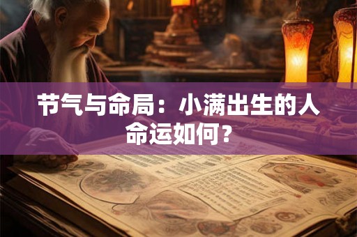 节气与命局：小满出生的人命运如何？