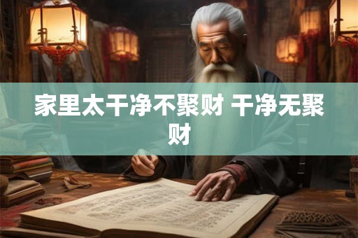 家里太干净不聚财 干净无聚财