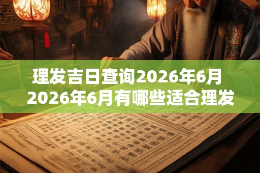 理发吉日查询2026年6月 2026年6月有哪些适合理发的吉日