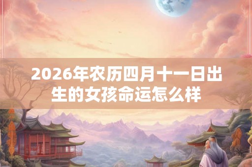 2026年农历四月十一日出生的女孩命运怎么样