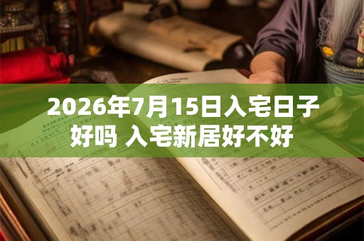 2026年7月15日入宅日子好吗 入宅新居好不好