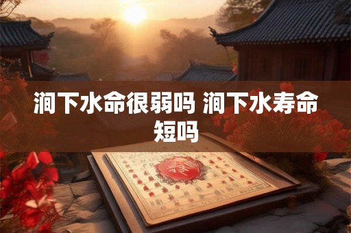 涧下水命很弱吗 涧下水寿命短吗