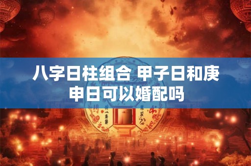 八字日柱组合 甲子日和庚申日可以婚配吗