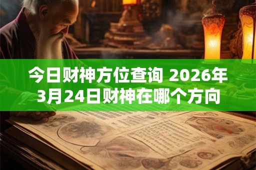 今日财神方位查询 2026年3月24日财神在哪个方向 今日财神方位查询 2026年3月24日财神在哪个方向