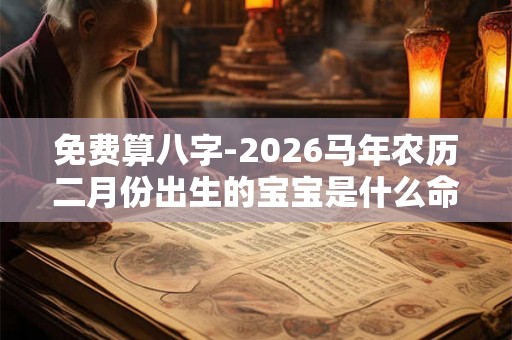 免费算八字-2026马年农历二月份出生的宝宝是什么命 免费算八字-2026马年农历二月份出生的宝宝是什么命