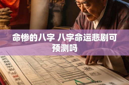 命惨的八字 八字命运悲剧可预测吗