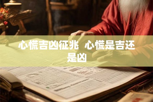 心慌吉凶征兆  心慌是吉还是凶