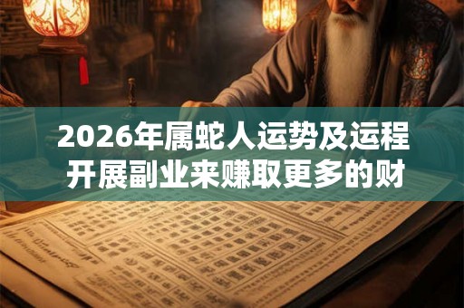 2026年属蛇人运势及运程 开展副业来赚取更多的财富 2026年属蛇人运势及运程 开展副业来赚取更多的财富