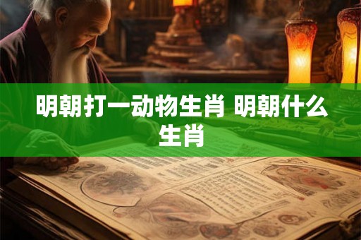 明朝打一动物生肖 明朝什么生肖