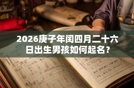 2026庚子年闰四月二十六日出生男孩如何起名？