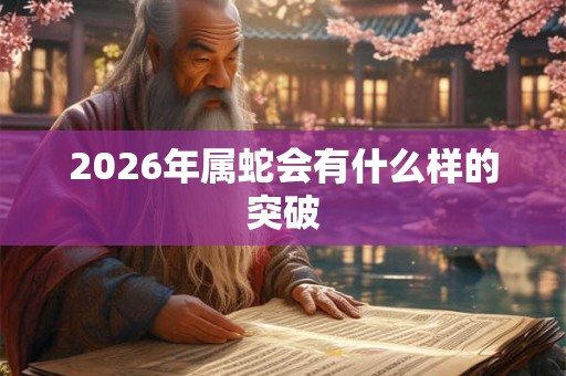 2026年属蛇会有什么样的突破
