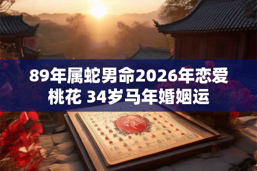 89年属蛇男命2026年恋爱桃花 34岁马年婚姻运